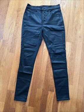 Express Black Coated Skinny Jeans